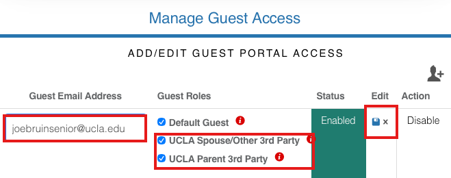 BFA Manage Guest Access Roles