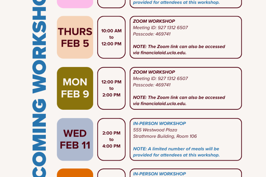 26-27 February Workshop Schedule